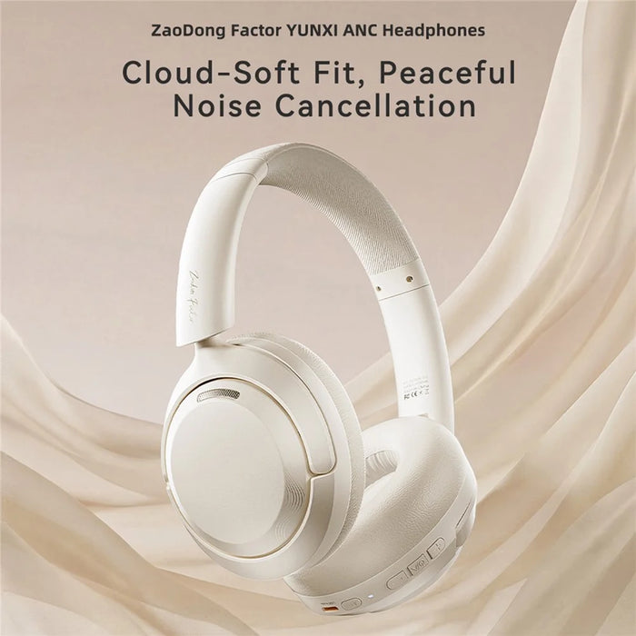 ZAODON V10 Active Noise Cancelling Headphones Bluetooth-compatible 6.0 Headset - White - 2