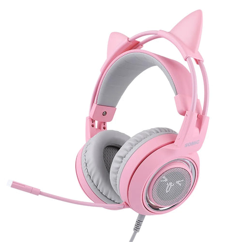 SOMIC G951 Over-ear Anchor E-sports Game Pink Headset USB Wired Headphone - 1