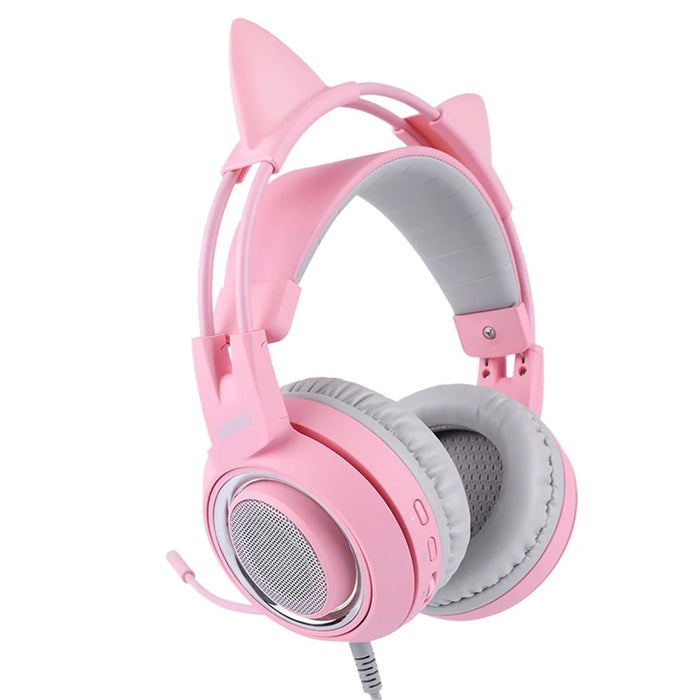 SOMIC G951 Over-ear Anchor E-sports Game Pink Headset USB Wired Headphone - 3