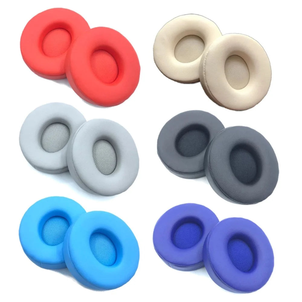 Leather Cushion Cover Foam Ear Pads for Beats Solo Pro Headphones, 1 Pair - Black - 2