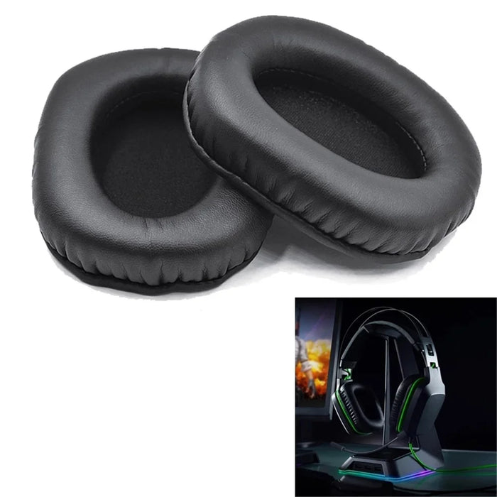 Leather Ear Cushions Replacement Earpads for Razer Electra V2 Gaming Headphones, 1 Pair - 6