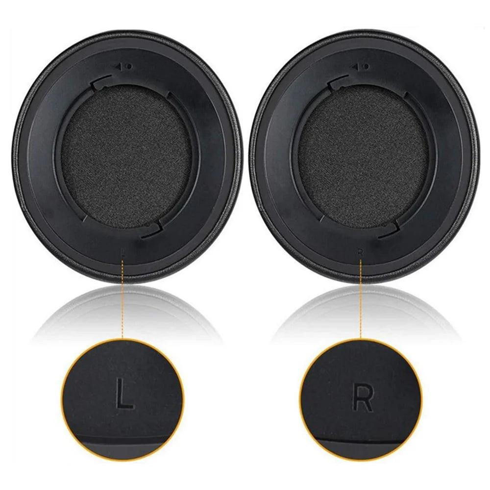 1 Pair Ear Cushions Leather+Memory Foam Ear Cushions for Razer Kraken 7.1 V2 Pro - Black - 3