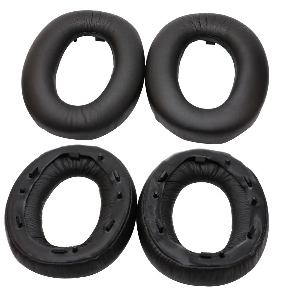 Leather Cushion Cover Foam Ear Pads for Sony WH-1000XM2 Headphones, 1 Pair - Black - 5