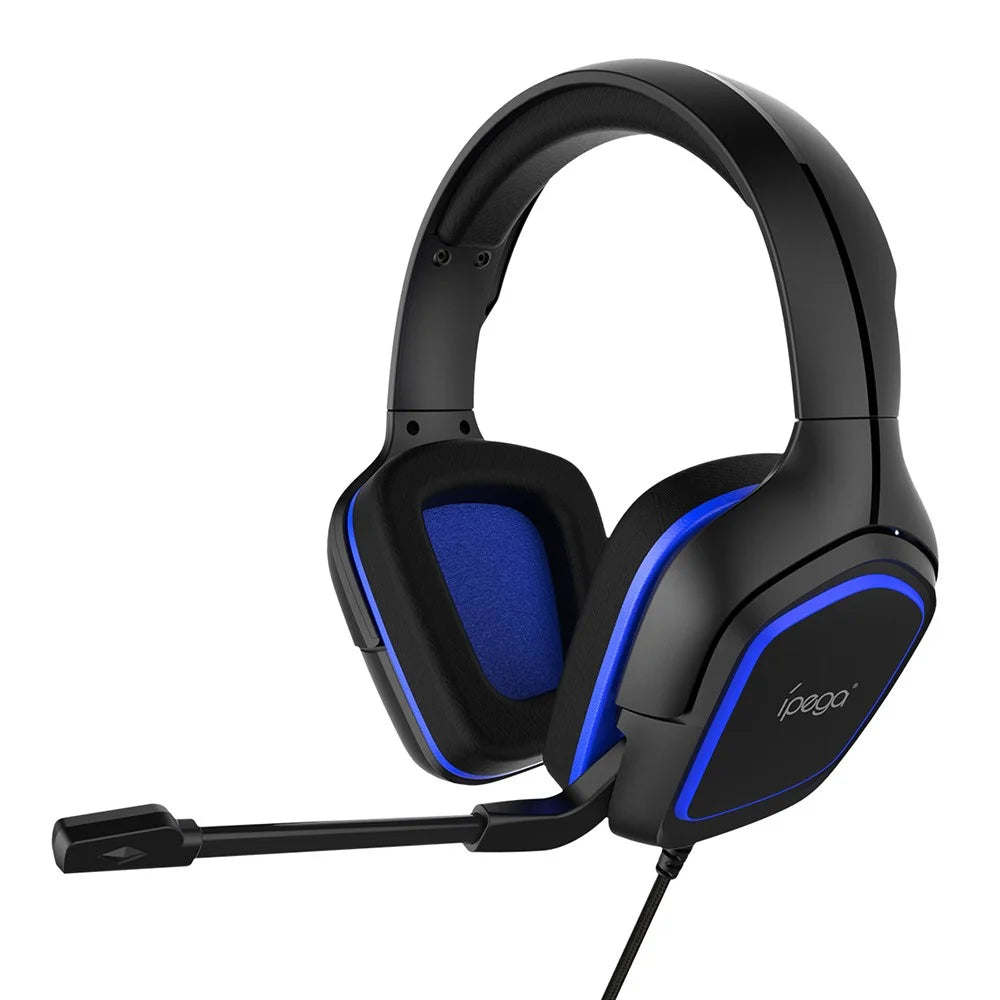 IPEGA PG-R006 Professional 3.5mm Wired Stereo Headset Music Gaming Headphone with Microphone for PS4 PC Phone - Blue - 1