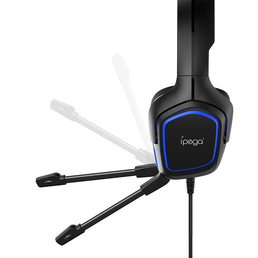 IPEGA PG-R006 Professional 3.5mm Wired Stereo Headset Music Gaming Headphone with Microphone for PS4 PC Phone - Blue - 7