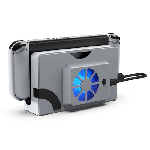 DOBE TNS-1136 Console Fan Cooling Base with Blue Light for Nintendo Switch OLED - White - 1