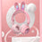 KE-01 Cute Rabbit Ear Foldable Headphone Stereo Music Wireless Bluetooth-compatible Headset with Mic - Pink - 2