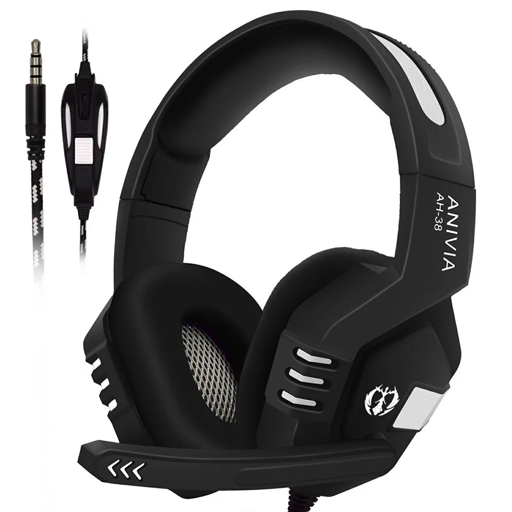 ANIVIA AH38 Head-mounted Wired Headphone Bass Stereo Computer Gaming Music Headset - 1