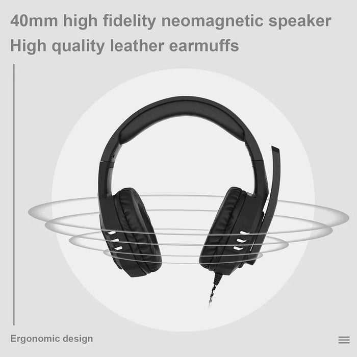 ANIVIA AH38 Head-mounted Wired Headphone Bass Stereo Computer Gaming Music Headset - 3