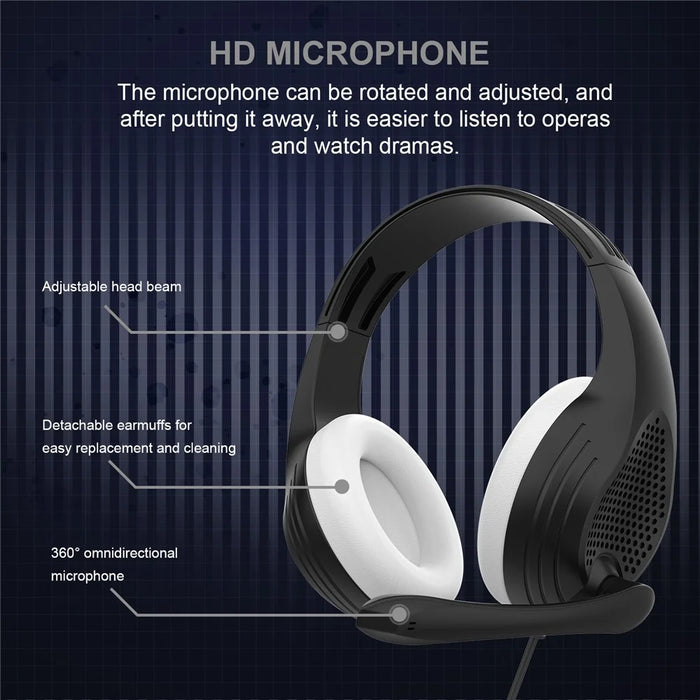 ANIVIA A9 Over-head Wired Bass Stereo Headphone Computer Gaming Music Headset with 3.5mm Audio Jack - Black - 4