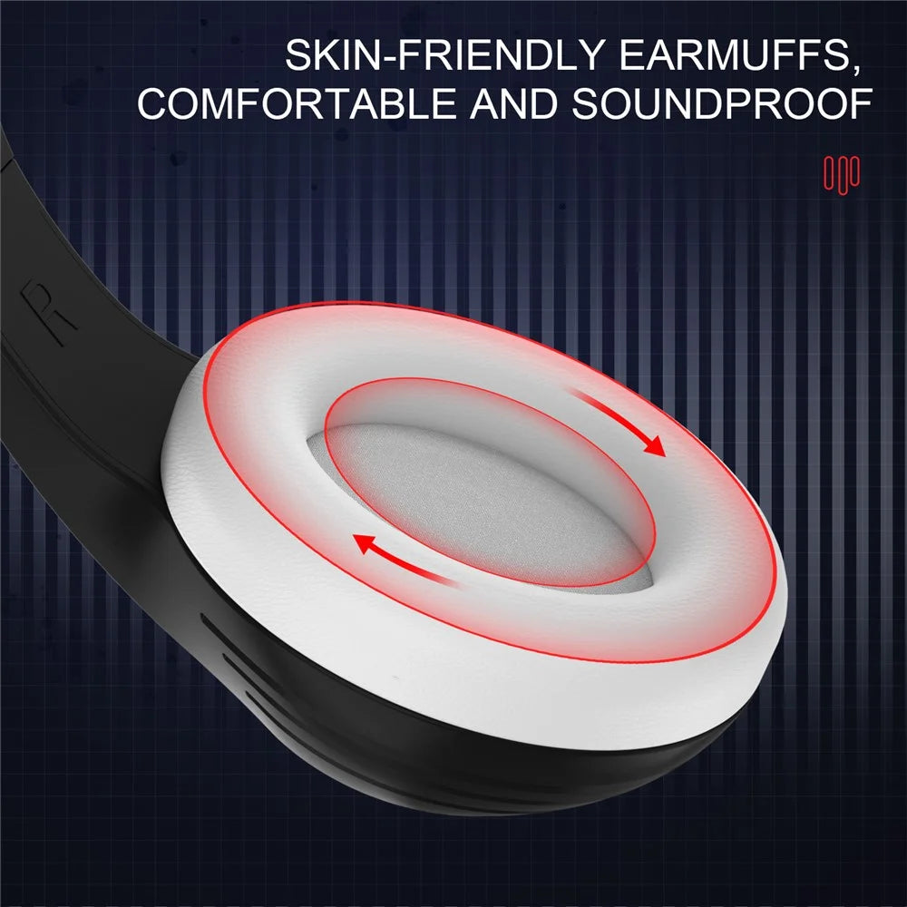 ANIVIA A9 Over-head Wired Bass Stereo Headphone Computer Gaming Music Headset with 3.5mm Audio Jack - Black - 5