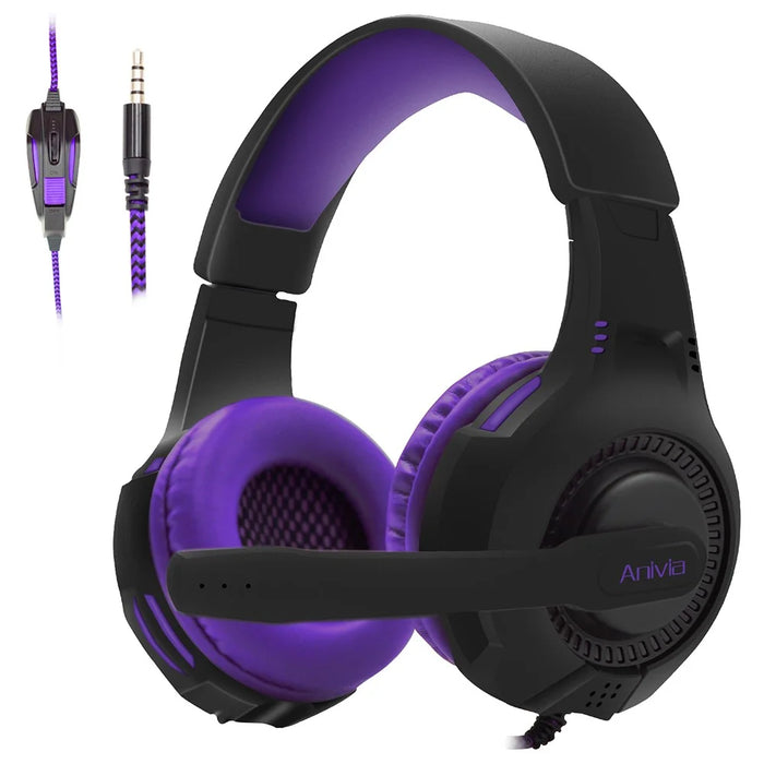 ANIVIA AH68 Head-mounted 3.5mm Wired E-sports Headphone Super Bass Computer Gaming Music Headset - 1