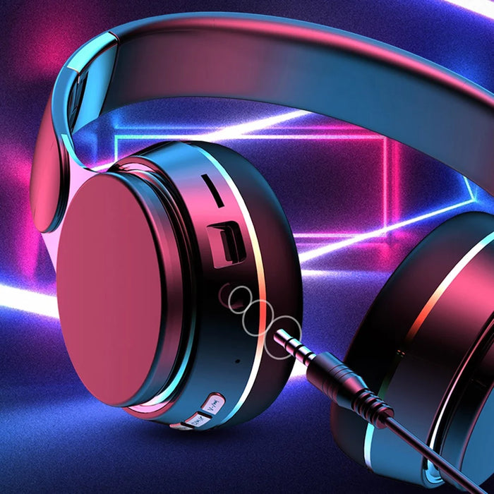 GN-25 Bass Over-head Headphone Stereo Headset Bluetooth-compatible Earphone with 40mm Vibrating Diaphragm and 3.5mm Audio Jack - Black - 4