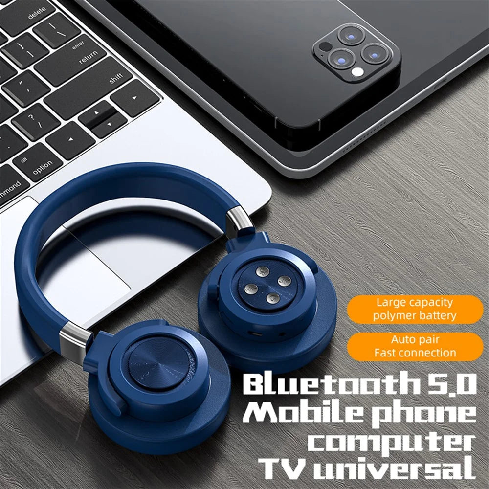 A51 Gaming Headset Bluetooth-compatible Audio Wireless Headphone with Microphone for PC Laptops HiFi Earphone Support USB Charging - Black - 2