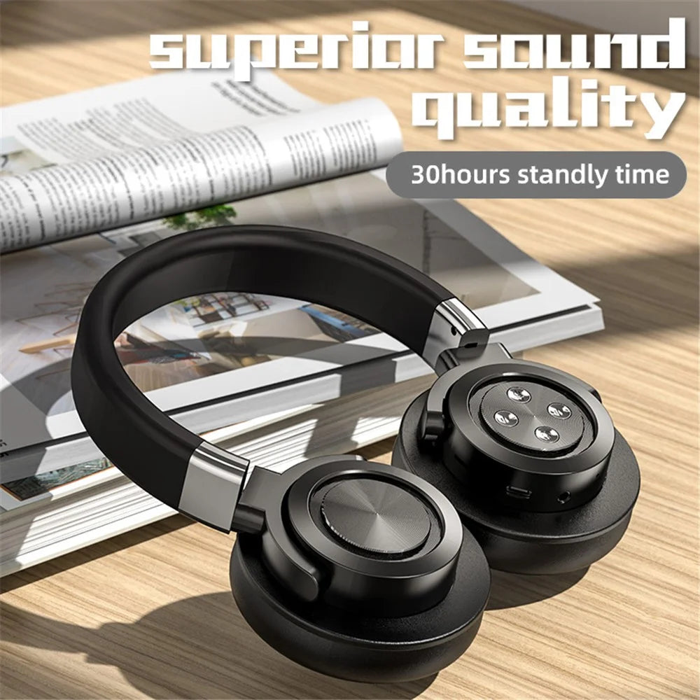 A51 Gaming Headset Bluetooth-compatible Audio Wireless Headphone with Microphone for PC Laptops HiFi Earphone Support USB Charging - Black - 5