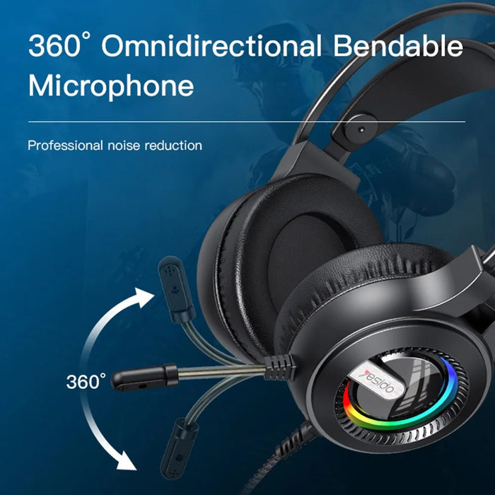 YESIDO EK02 Computer Gaming Headset Headphone Over-ear Earphone with Microphone - 6