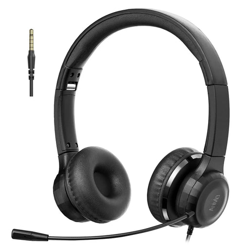 ANIVIA A7 Wired Headset with Noise-reduction Microphone Folding Rotating Headphone Integrated Headset for Game/Conversation - 1