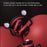 BK7 Cute Bear Wireless Bluetooth-compatible Headset Cartoon LED Light AUX-In Over Ear Headphone Children's Gift (CE Certificated) - Black/Red - 5