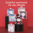 BK7 Cute Bear Wireless Bluetooth-compatible Headset Cartoon LED Light AUX-In Over Ear Headphone Children's Gift (CE Certificated) - Black/Red - 7