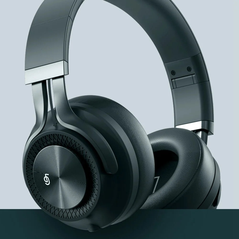 FINGERTIME Wireless Headset Foldable Bluetooth-compatible ANC Noise Cancelling Stereo Music Headphone - Blackish Green - 3
