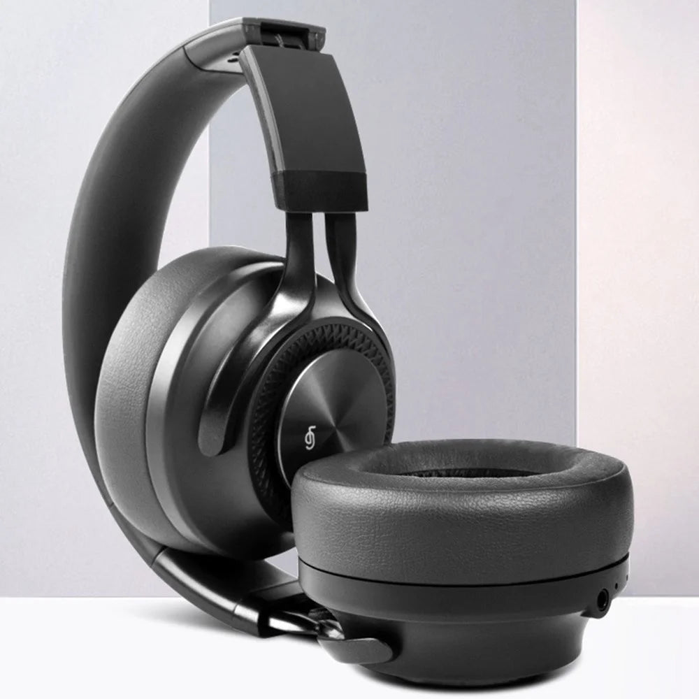 FINGERTIME Wireless Headset Foldable Bluetooth-compatible ANC Noise Cancelling Stereo Music Headphone - Blackish Green - 6