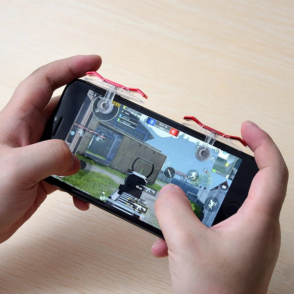 E9 2Pcs Mobile Phone Game Joystick Controller for PUBG STG FPS TPS Fire Button Shooting Game Aim Button (ABS+Electroplating) - 4
