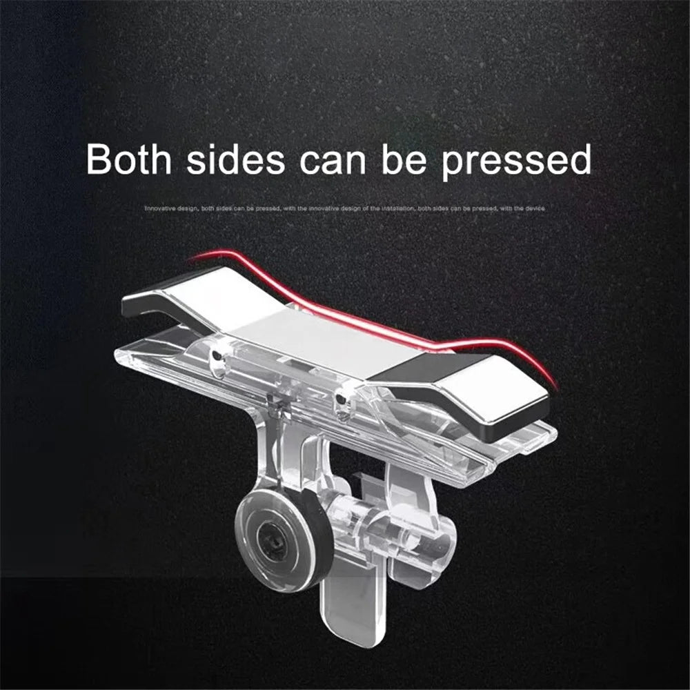 E9 2Pcs Mobile Phone Gaming Controller for PUBG STG FPS TPS Fire Button Aim Key L+R Controller (ABS+Alloy) - 4