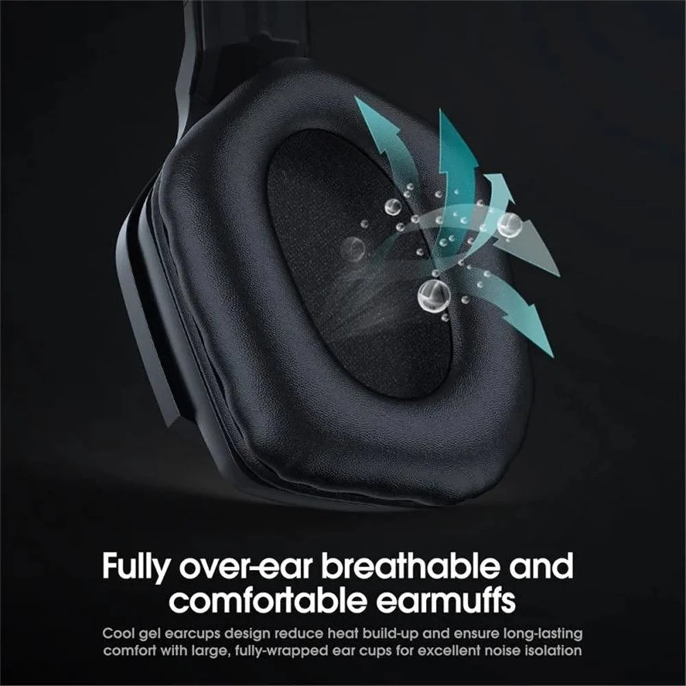 ONIKUMA B60 Wireless Gaming Headset Over-ear Noise Cancelling 2.4G Bluetooth-compatible Lighting Headphone for PS4 PS5 Computer Type C Phone - 5