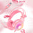 BATXELLENT H82 Wired Headphone RGB Light Gaming Headset with Noise Cancelling Mic - Pink - 6