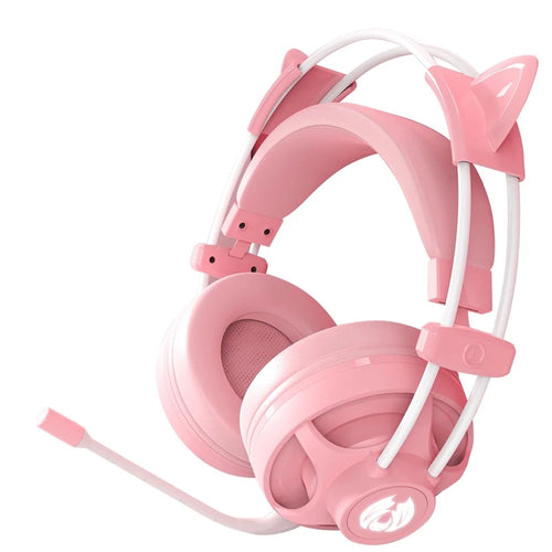 BATXELLENT H2 Monochrome Glowing Gaming Headset Wired Headphone with Cat Ears - 1