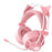 BATXELLENT H2 Monochrome Glowing Gaming Headset Wired Headphone with Cat Ears - 1