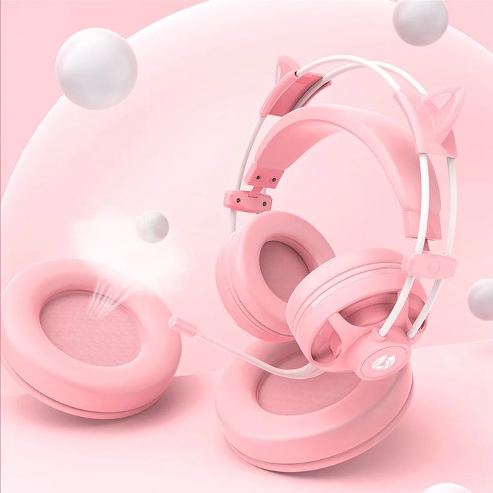 BATXELLENT H2 Monochrome Glowing Gaming Headset Wired Headphone with Cat Ears - 7