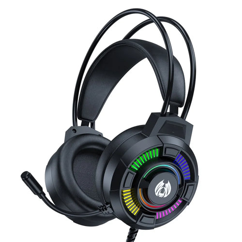 BATXELLENT H81 RGB Wired Headset Adjustable Gaming Headphone Noise Canceling Earphone with Mic for PC, Laptops, Mobile Phones - Black - 1