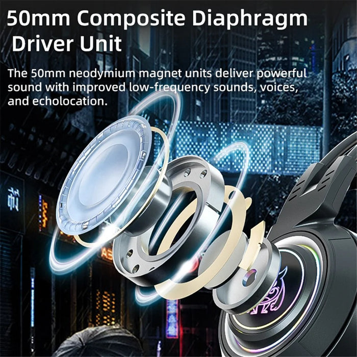 SY-G25 Devil Ears Design RGB Lighting Wired Control Gaming Earphone 3D Surround Sound Game Headset with HD Mic - Black - 6