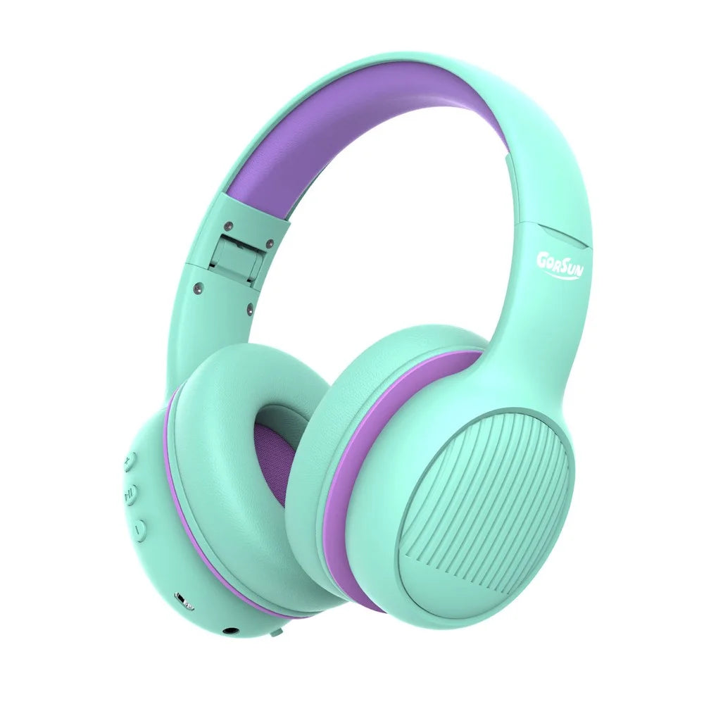 GORSUN E66 85 / 94dB Volume Limit Over-ear Bluetooth-compatible Headset Children Foldable Headphone - Purple - 1