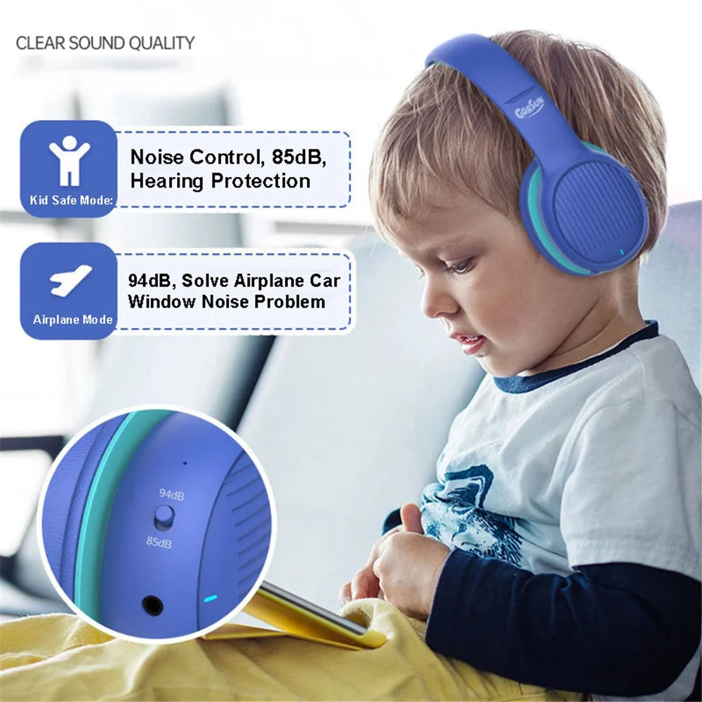 GORSUN E66 85 / 94dB Volume Limit Over-ear Bluetooth-compatible Headset Children Foldable Headphone - Purple - 4