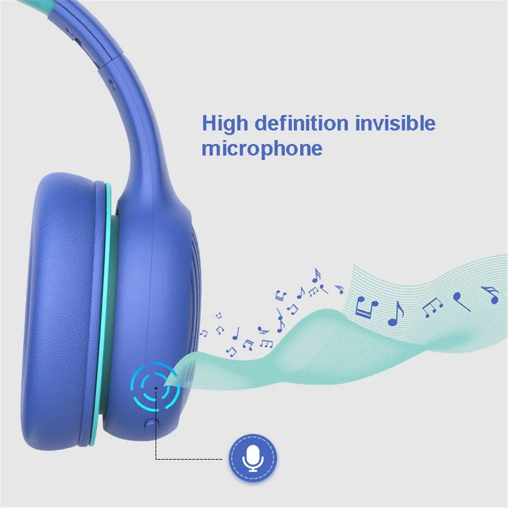 GORSUN E66 85 / 94dB Volume Limit Over-ear Bluetooth-compatible Headset Children Foldable Headphone - Purple - 7