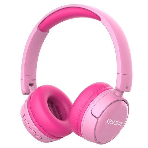 GORSUN GS-E62 Ear-Cover Children Bluetooth-compatible Headset Folding Headphones Wireless Earphones for Mobile Phone Tablet PC - Pink - 1