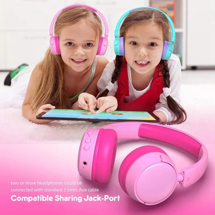 GORSUN GS-E62 Ear-Cover Children Bluetooth-compatible Headset Folding Headphones Wireless Earphones for Mobile Phone Tablet PC - Pink - 6