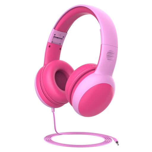 GORSUN GS-E61V 3.5mm Wired Kids Headphone Foldable Children Music Headset with Detachable Cat Ears Decor - Pink - 1