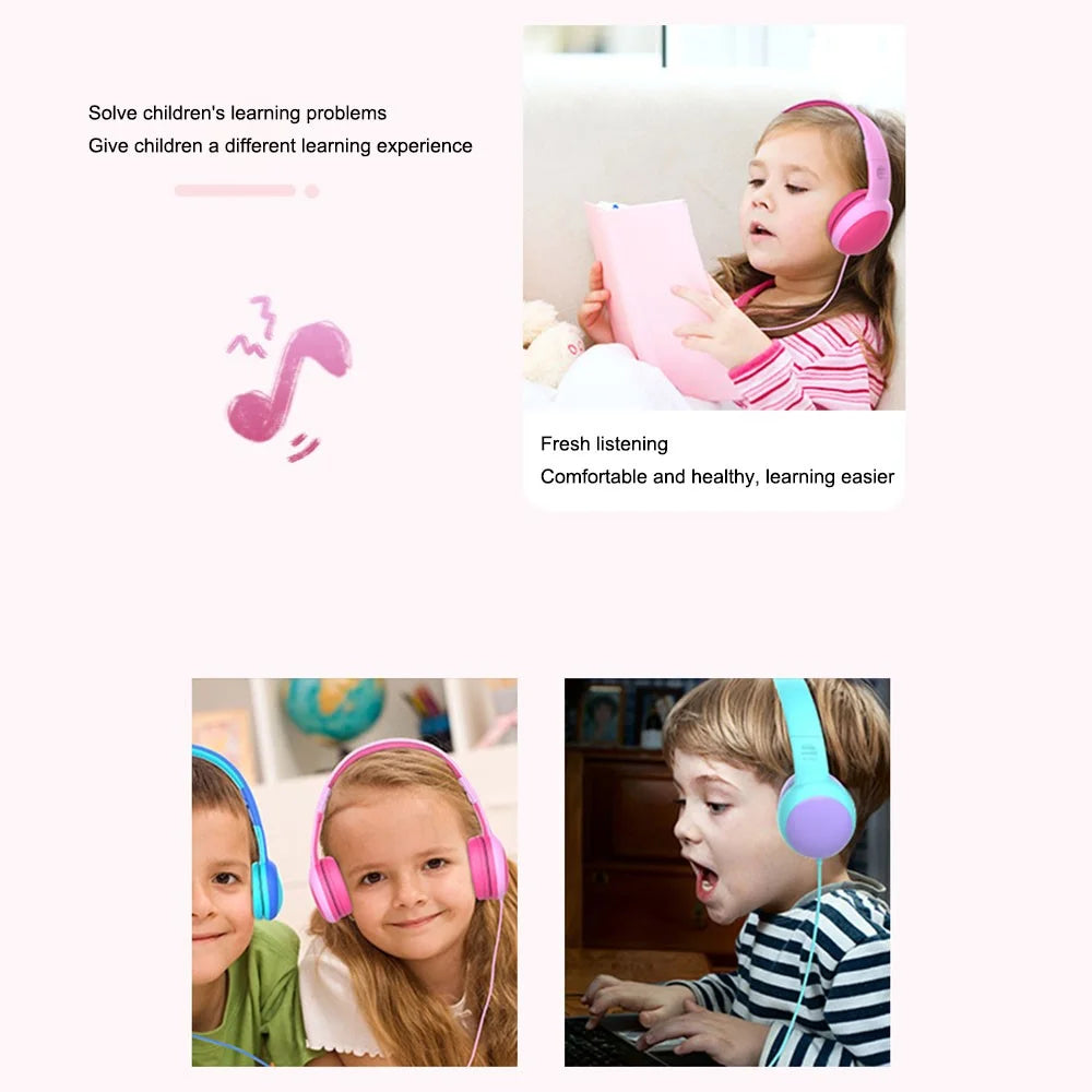 GORSUN GS-E61V 3.5mm Wired Kids Headphone Foldable Children Music Headset with Detachable Cat Ears Decor - Pink - 3