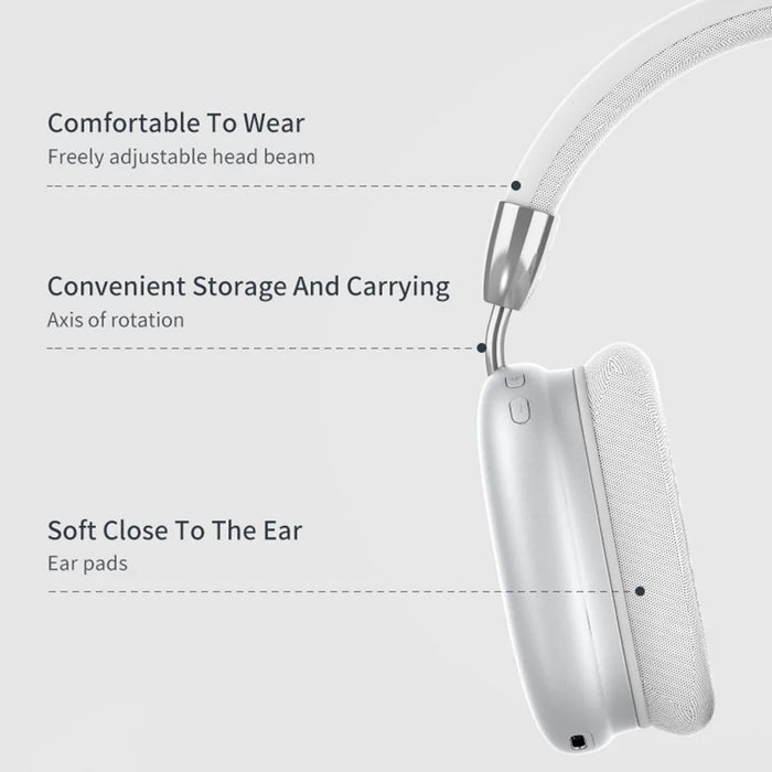 GORSUN E96 Folding Over-ear Headset Wireless Bluetooth-compatible Stereo Sound Sports Headphone - White - 5
