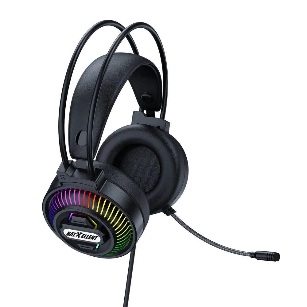 BATXELLENT H46 RGB Lighting Wired Headphone Gaming Headset with Microphone - Black - 3