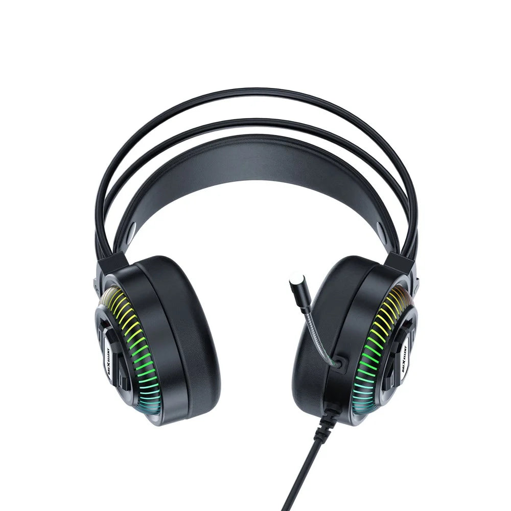 BATXELLENT H46 RGB Lighting Wired Headphone Gaming Headset with Microphone - Black - 4