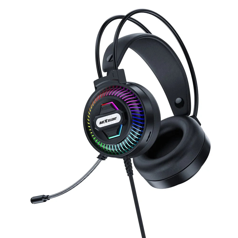 BATXELLENT H46 RGB Lighting Wired Headphone Gaming Headset with Microphone - Black - 6