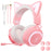 SOMIC GS510 Cat Ear Design USB+3.5mm Wired Over-Ear E-sports Headphone Music Gaming Headset with LED Light - Pink - 1