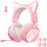 SOMIC GS510 2.4G Wireless Over-Ear E-sports Headphone Cute Cat Ear RGB LED Light Music Gaming Live Headset - Pink - 1