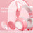 SOMIC GS510 2.4G Wireless Over-Ear E-sports Headphone Cute Cat Ear RGB LED Light Music Gaming Live Headset - Pink - 2