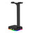 RGBD9  RGB Color Changing Light Headset Rack Holder Dual USB Hub Gaming Headset Display Stand - 2