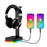 RGBD9  RGB Color Changing Light Headset Rack Holder Dual USB Hub Gaming Headset Display Stand - 3